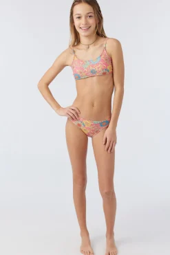 Women/Kids O’Neill Swim Sets|Swim Sets<GIRL'S BELIZE FLORAL SCOOP BRALETTE SWIM SET