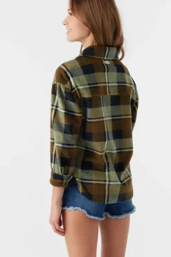 Kids O’Neill Tops<GIRL'S BENNET SUPERFLEECE FLANNEL SHIRT
