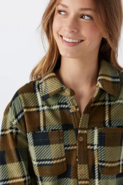 Kids O’Neill Tops<GIRL'S BENNET SUPERFLEECE FLANNEL SHIRT