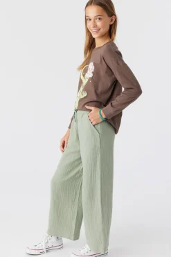 Kids O’Neill Bottoms<GIRL'S BRENDITA CRINKLE DOUBLE GAUZE PANTS