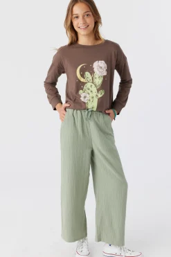 Kids O’Neill Bottoms<GIRL'S BRENDITA CRINKLE DOUBLE GAUZE PANTS