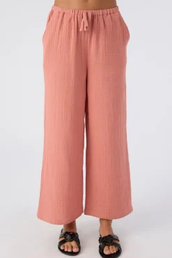 Kids O’Neill Bottoms<GIRL'S BRENDITA CRINKLE DOUBLE GAUZE PANTS