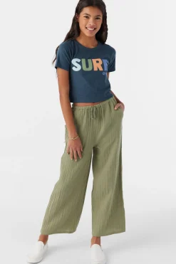 Kids O’Neill Bottoms<GIRL'S BRENDITA CRINKLE DOUBLE GAUZE PANTS