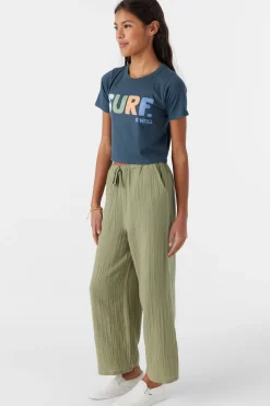Kids O’Neill Bottoms<GIRL'S BRENDITA CRINKLE DOUBLE GAUZE PANTS