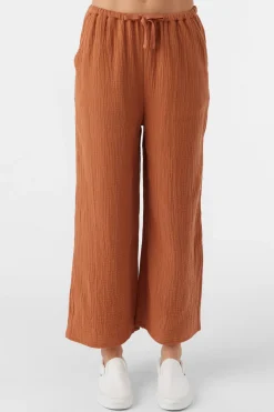 Kids O’Neill Bottoms<GIRL'S BRENDITA CRINKLE DOUBLE GAUZE PANTS