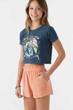 Kids O’Neill Bottoms<GIRL'S CARLITA CRINKLE DOUBLE GAUZE SHORTS