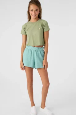 Kids O’Neill Bottoms<GIRL'S CARLITA CRINKLE DOUBLE GAUZE SHORTS