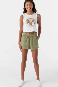 Kids O’Neill Bottoms<GIRL'S CARLITA CRINKLE DOUBLE GAUZE SHORTS