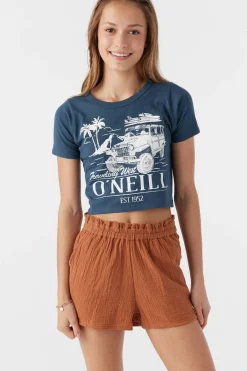Kids O’Neill Bottoms<GIRL'S CARLITA CRINKLE DOUBLE GAUZE SHORTS