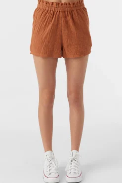 Kids O’Neill Bottoms<GIRL'S CARLITA CRINKLE DOUBLE GAUZE SHORTS