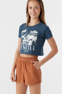 Kids O’Neill Bottoms<GIRL'S CARLITA CRINKLE DOUBLE GAUZE SHORTS