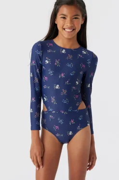Women/Kids O’Neill One-Pieces|One Pieces<GIRL'S GARDEN FLORAL CUT OUT SURF SUIT