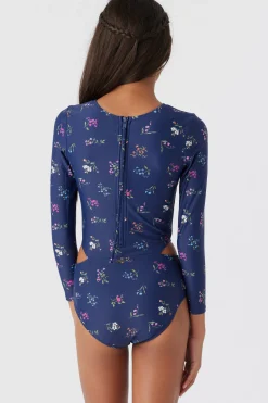 Women/Kids O’Neill One-Pieces|One Pieces<GIRL'S GARDEN FLORAL CUT OUT SURF SUIT