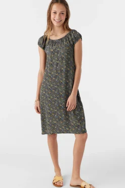 Kids O’Neill Dresses<GIRL'S GEMMIE AVA DITSY MIDI DRESS