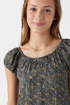 Kids O’Neill Dresses<GIRL'S GEMMIE AVA DITSY MIDI DRESS