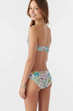 Women/Kids O’Neill Swim Sets|Swim Sets<GIRL'S JANIS FLORAL RUFFLE EDGE HIGH NECK SET