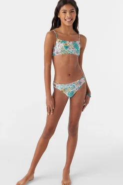 Women/Kids O’Neill Swim Sets|Swim Sets<GIRL'S JANIS FLORAL SQUARE NECK TOP SET