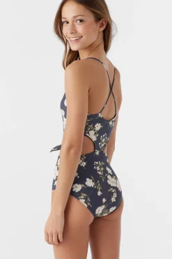 Women/Kids O’Neill One-Pieces|One Pieces<GIRL'S KENDRA FLORAL KNOT FRONT ONE-PIECE