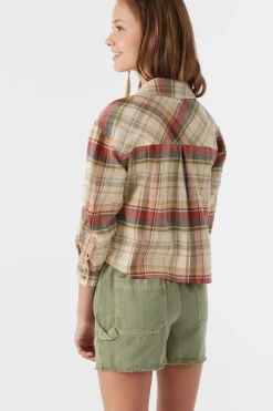 Kids O’Neill Tops<GIRL'S LESLYE FLANNEL SHIRT