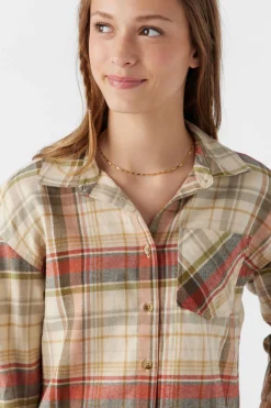 Kids O’Neill Tops<GIRL'S LESLYE FLANNEL SHIRT