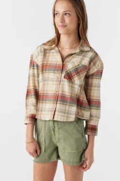 Kids O’Neill Tops<GIRL'S LESLYE FLANNEL SHIRT