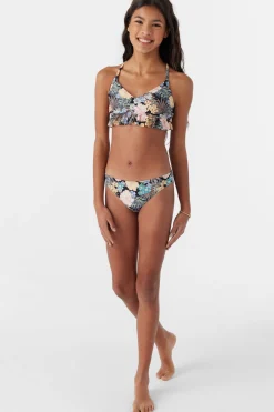 Women/Kids O’Neill Swim Sets|Swim Sets<GIRL'S MACAW TROPICAL PEPLUM TRI TOP SET