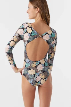 Women/Kids O’Neill One-Pieces|One Pieces<GIRL'S MACAW TROPICAL TWIST BACK SURF SUIT