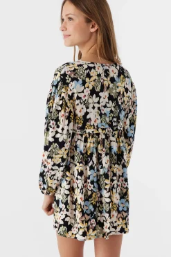 Kids O’Neill Dresses<GIRL'S MARI CAMDEN FORAL LONG SLEEVE DRESS
