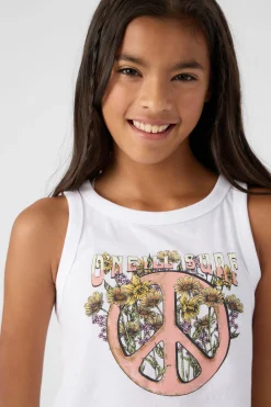 Kids O’Neill Tops<GIRL'S PEACE FLOWER TANK