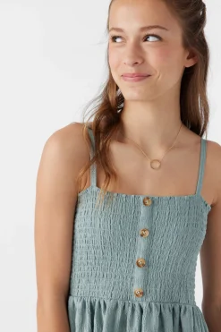 Kids O’Neill Dresses<GIRL'S SHAENA SMOCKED TEXTURED KNIT DRESS