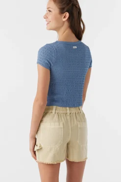 Kids O’Neill Tops<GIRL'S SHELLIE TEXTURED KNIT TOP