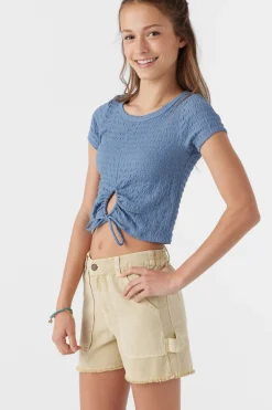 Kids O’Neill Tops<GIRL'S SHELLIE TEXTURED KNIT TOP
