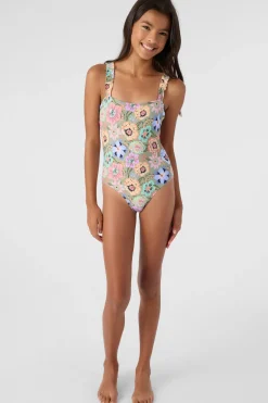 Women/Kids O’Neill One-Pieces|One Pieces<GIRL'S TALITHA FLORAL RUFFLE ONE-PIECE