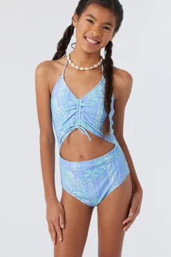 Women/Kids O’Neill One-Pieces|One Pieces<GIRL'S WINONA TILE CINCHED ONE-PIECE