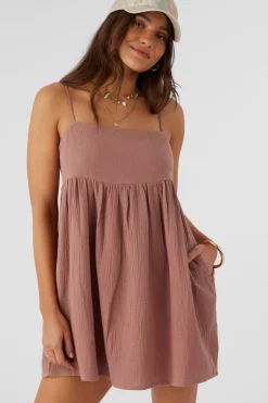 Women O’Neill Cover-Ups<HADIA CRINKLE DOUBLE GAUZE MINI DRESS