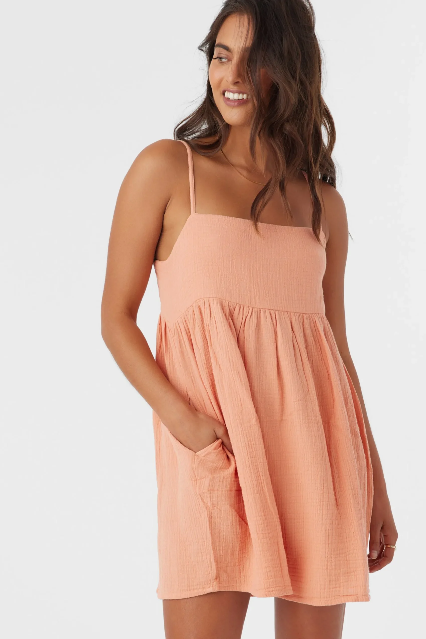 Women O’Neill Cover-Ups|Dresses<HADIA CRINKLE DOUBLE GAUZE MINI DRESS