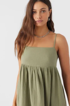 Women O’Neill Cover-Ups<HADIA CRINKLE DOUBLE GAUZE MINI DRESS