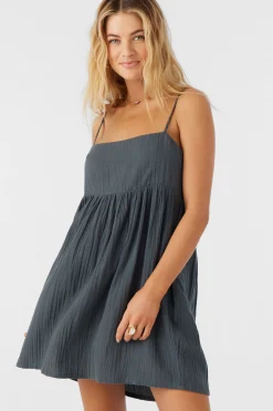 Women O’Neill Cover-Ups<HADIA CRINKLE DOUBLE GAUZE MINI DRESS