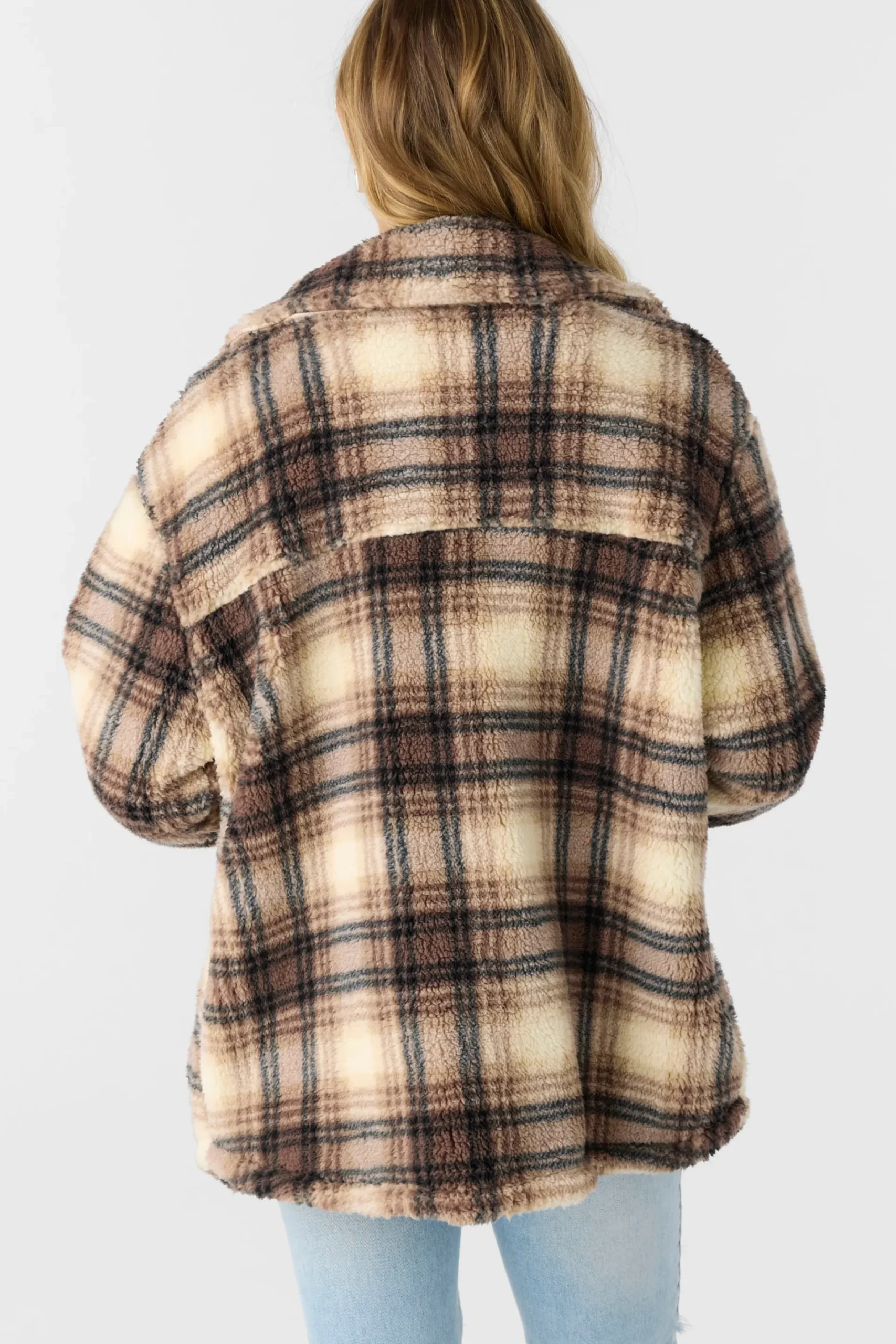 Women O’Neill Jackets<HEATH PLAID HIGH PILE FLEECE JACKET