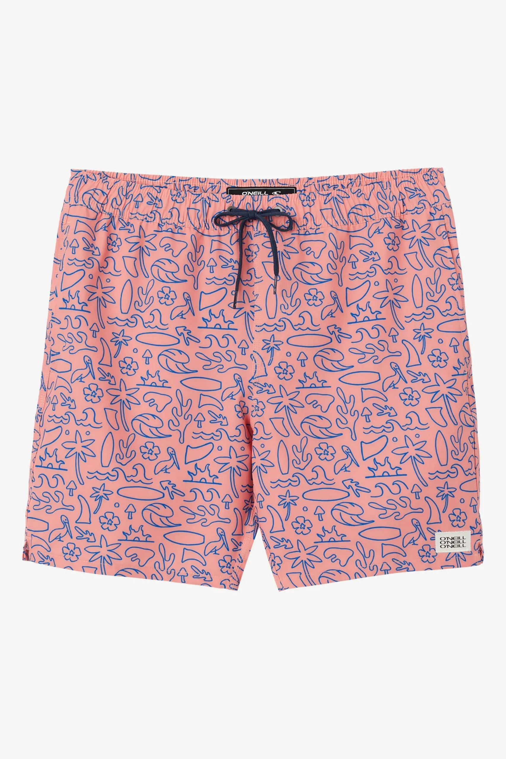 O’Neill Side Pockets<HERMOSA ELASTIC WAIST 17" SWIM TRUNKS