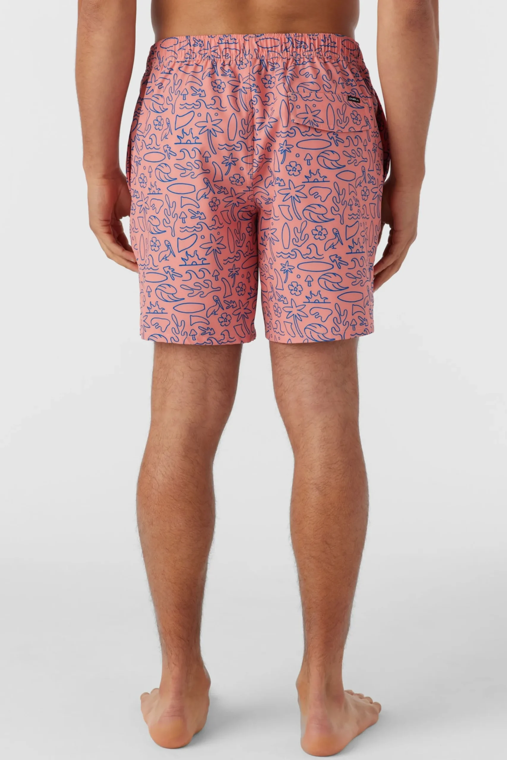 O’Neill Side Pockets<HERMOSA ELASTIC WAIST 17" SWIM TRUNKS