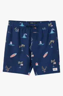 O’Neill Side Pockets<HERMOSA ELASTIC WAIST 17" SWIM TRUNKS