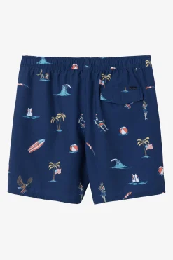 O’Neill Side Pockets<HERMOSA ELASTIC WAIST 17" SWIM TRUNKS