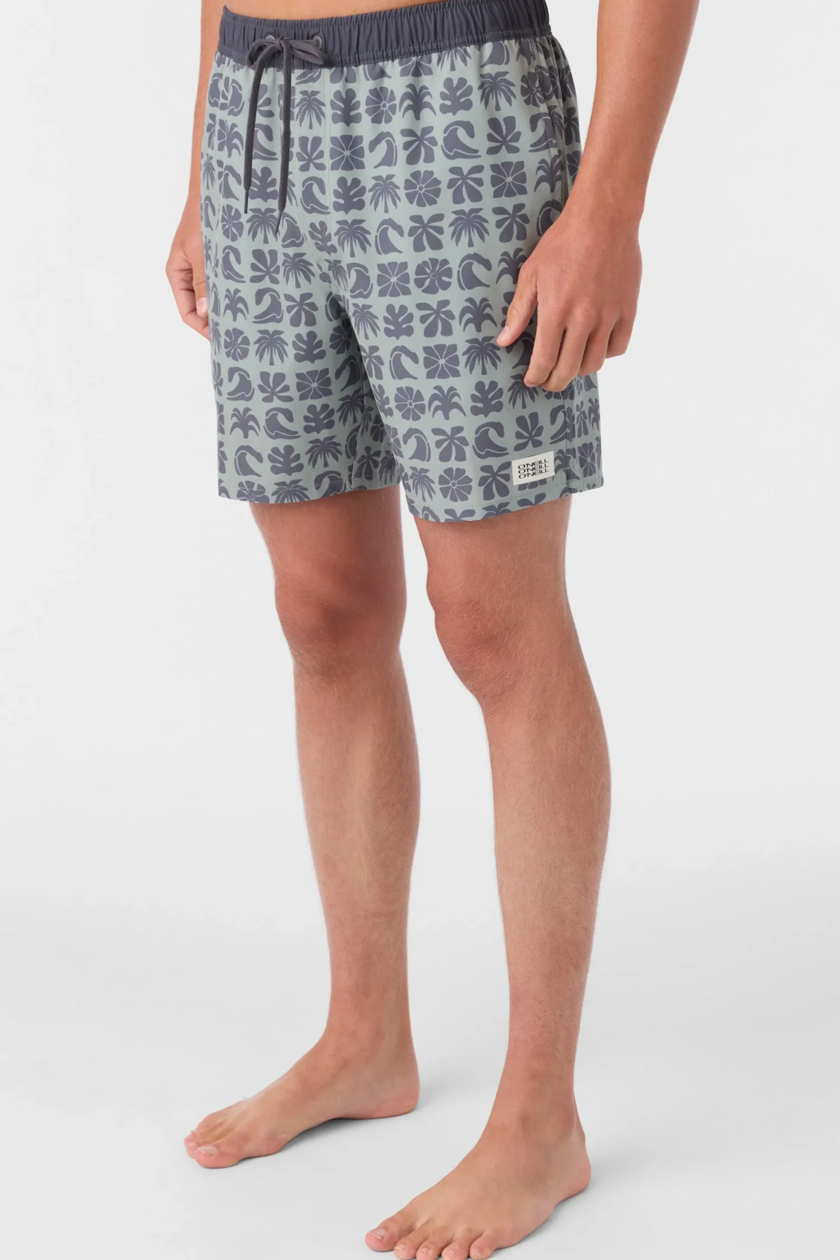 O’Neill Side Pockets<HERMOSA ELASTIC WAIST 17" SWIM TRUNKS