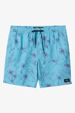 O’Neill Side Pockets<HERMOSA ELASTIC WAIST LINED 17" SWIM TRUNKS