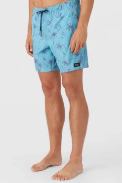 O’Neill Side Pockets<HERMOSA ELASTIC WAIST LINED 17" SWIM TRUNKS