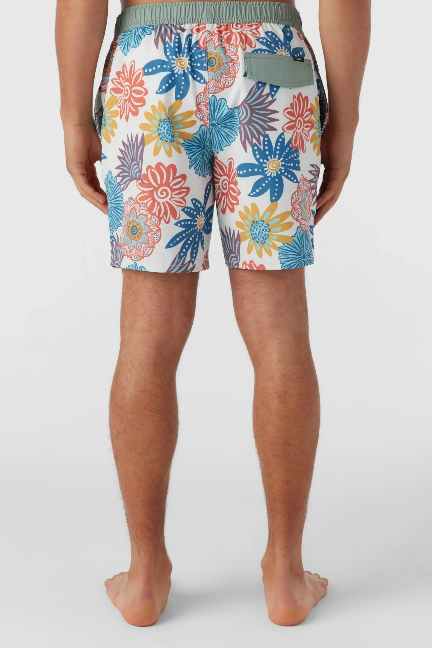 O’Neill Side Pockets<HERMOSA ELASTIC WAIST LINED 17" SWIM TRUNKS