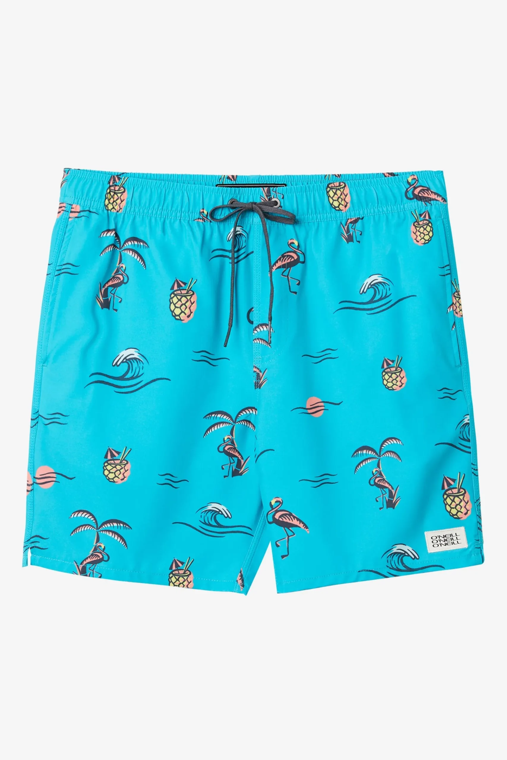 O’Neill Side Pockets<HERMOSA ELASTIC WAIST LINED 17" SWIM TRUNKS