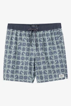 O’Neill Side Pockets<HERMOSA ELASTIC WAIST LINED 17" SWIM TRUNKS