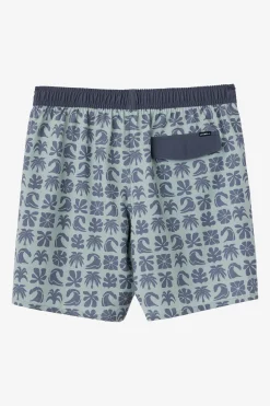O’Neill Side Pockets<HERMOSA ELASTIC WAIST LINED 17" SWIM TRUNKS